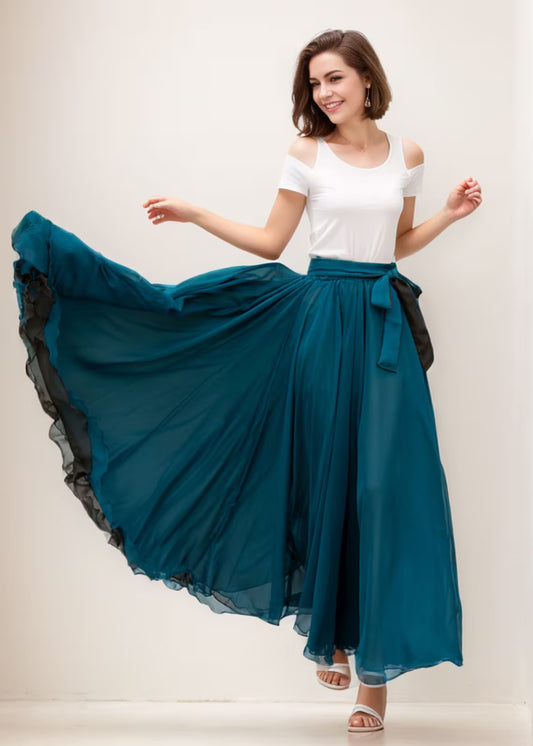 Double Layered Skirt & Elegant Top Set