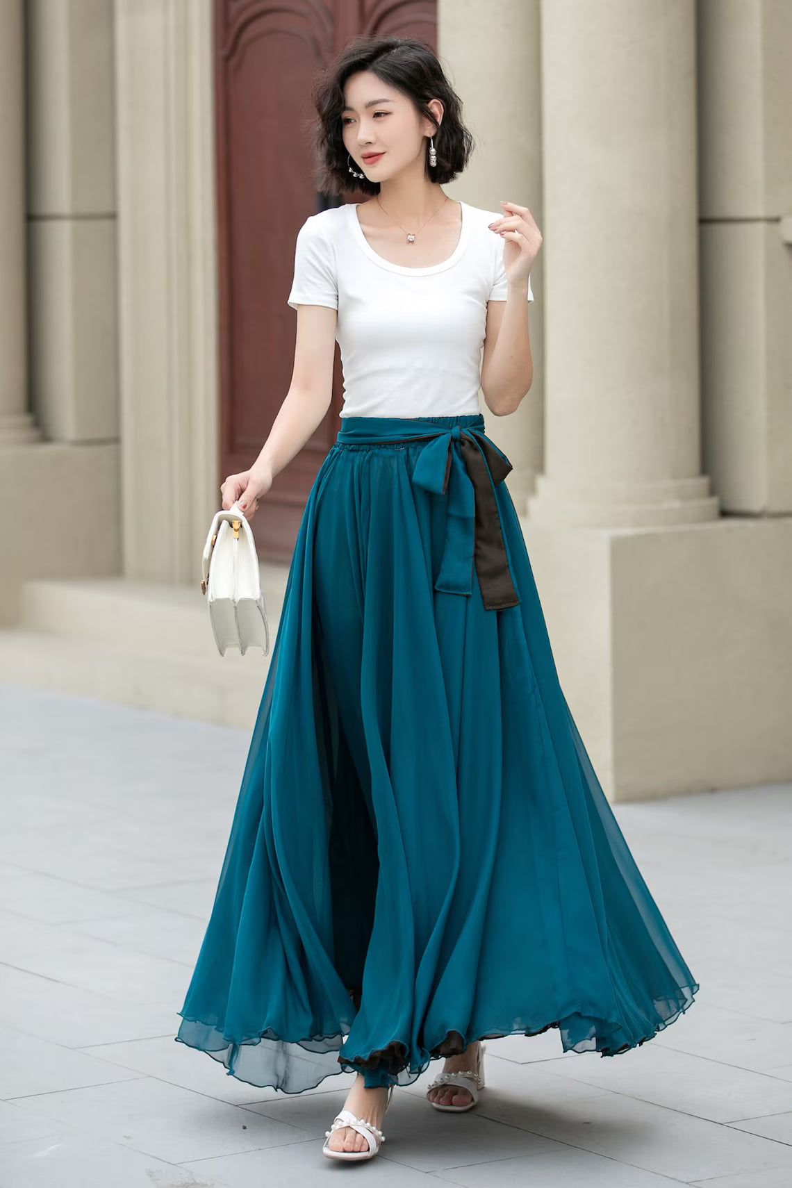 Double Layered Skirt & Elegant Top Set