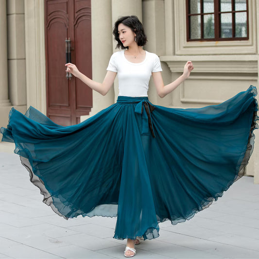 Double Layered Skirt & Elegant Top Set