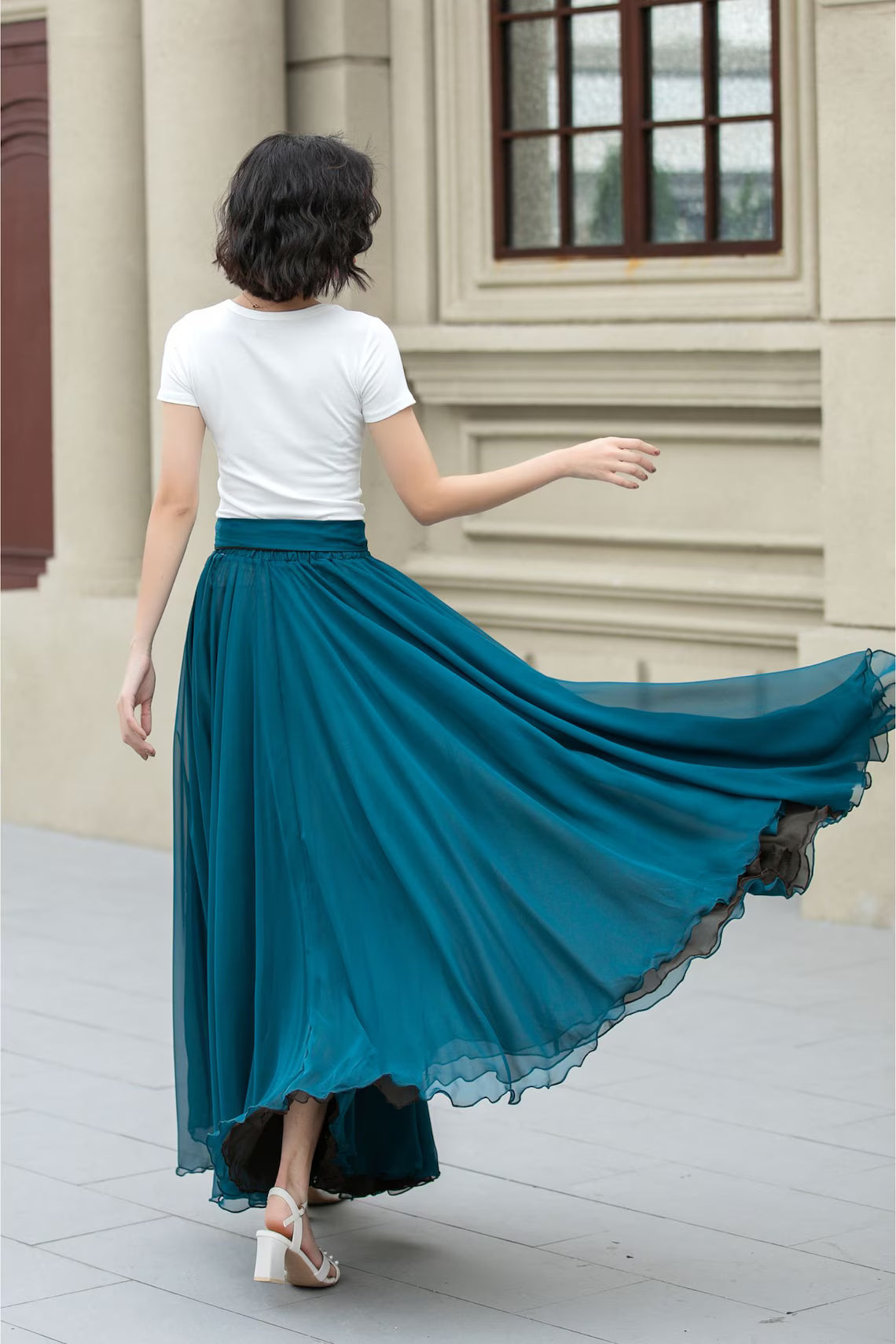 Double Layered Skirt & Elegant Top Set