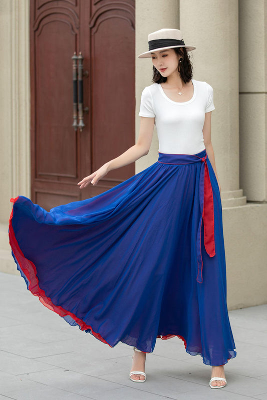 Double Layered Skirt and Elegant Top Set