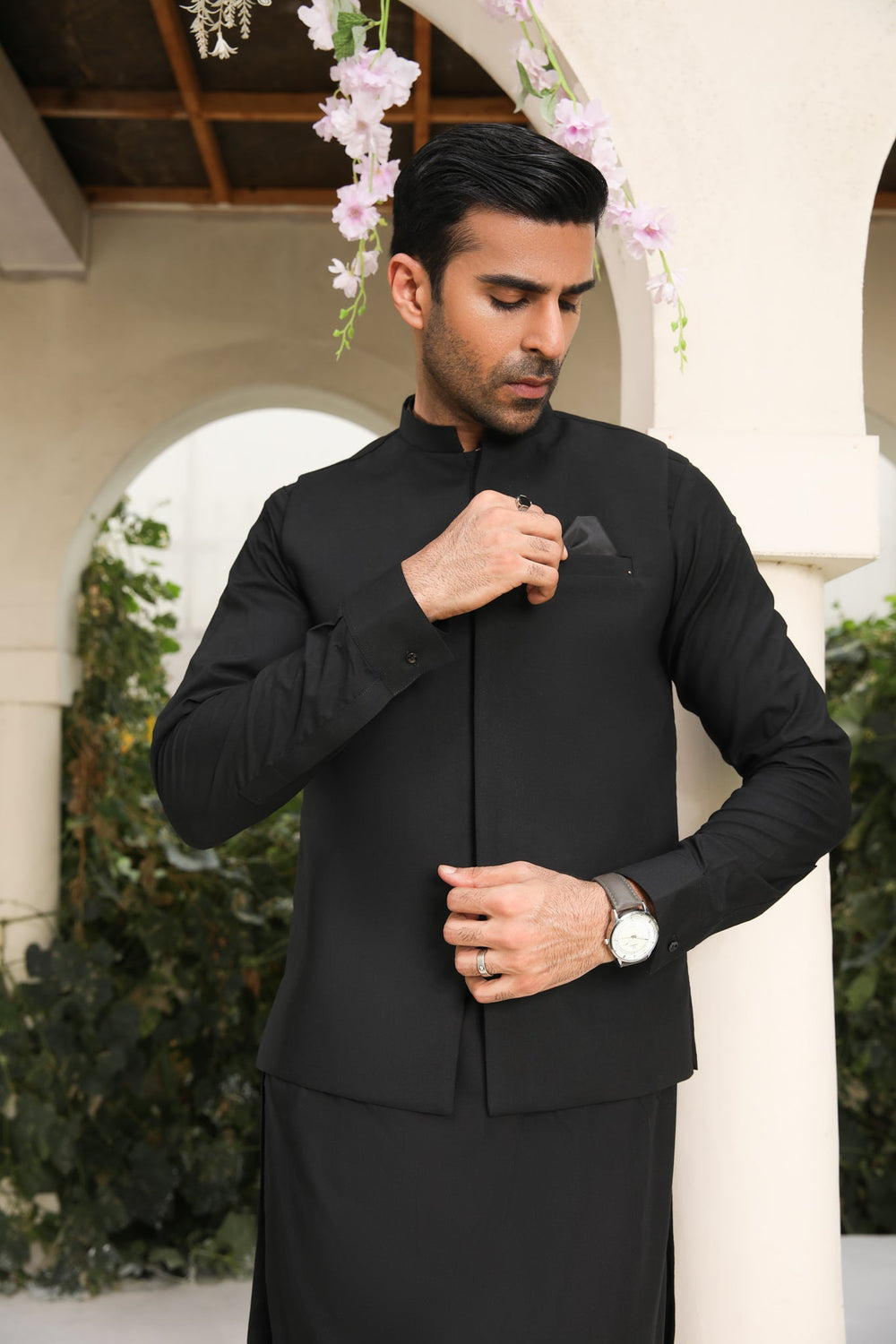 Midnight Black blended waistcoat