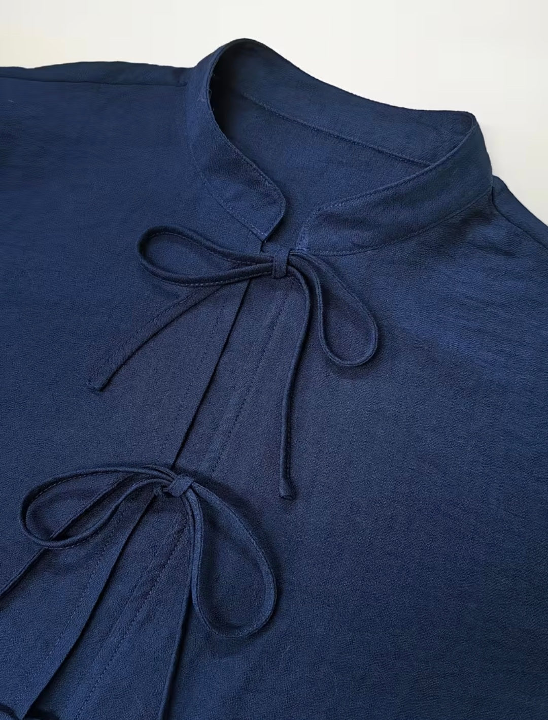 Navy Blue Dress with Long Sleeves & Matching Top – Elegant & Stylish Women’s Set
