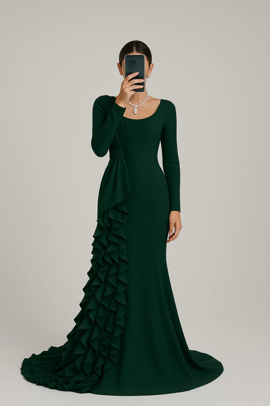 Luxurious Swirl Gown – Grace in Motion