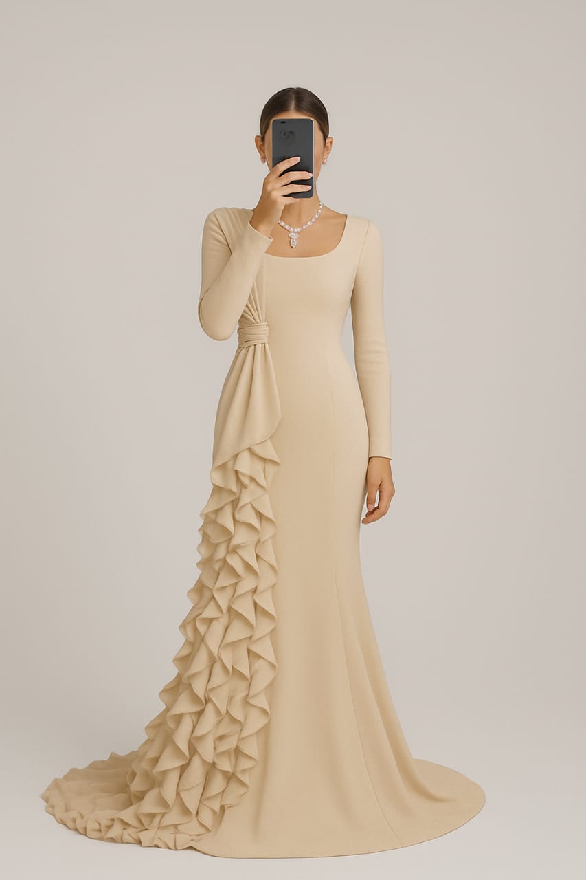 Luxurious Swirl Gown – Grace in Motion