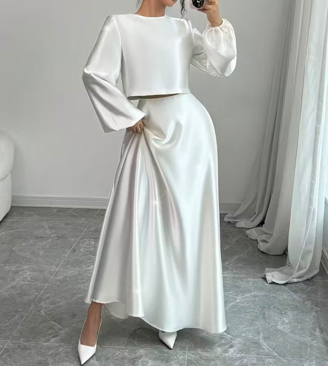 White Skirt & Top Set – Elegant, Minimal & Chic Women’s Outfit