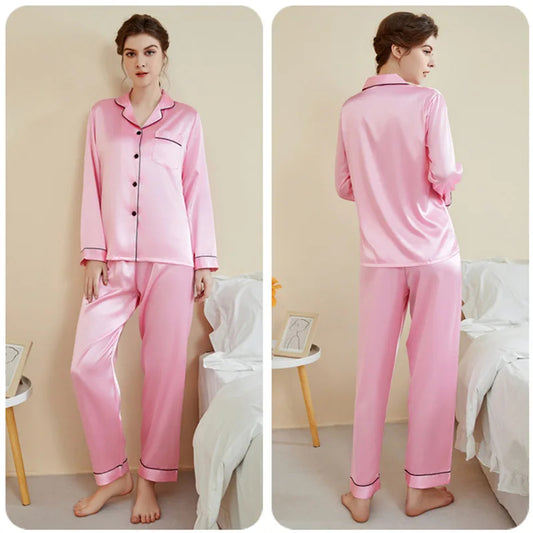 Women's Barbie Pink Satin Pajamas – Eye-Catching & Soft