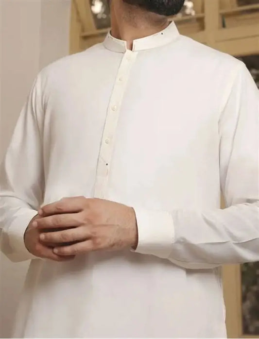 Classic White Shalwar Qameez – Regular Fit, Comfortable Style
