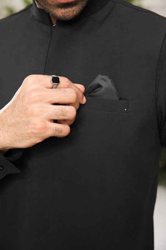 Midnight Black blended waistcoat