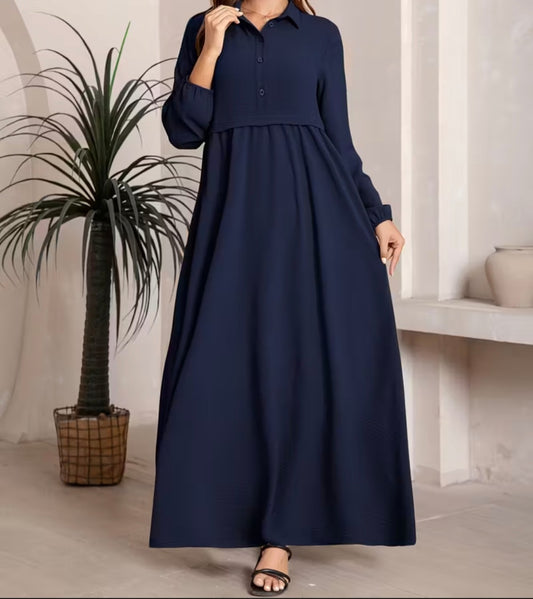 Long Navy Dress – Elegant, Flowy & Timeless Women’s Outfit