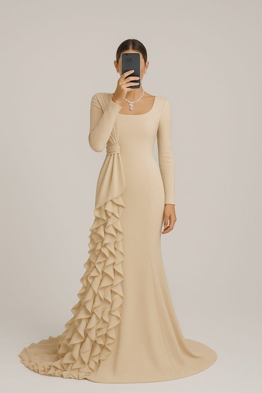 Luxurious Swirl Gown – Grace in Motion